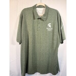 Champion golf Polo Shirt Size XL Michigan State 1/4 Button up